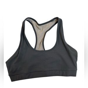 ZYIA Gray Racerback Sports Bra Moisture-Wicking Intimates Size L